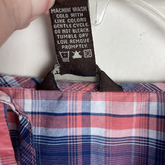 Bit & Bridle S Pink Plaid Western Long Sleeve Tunic Peasant Equestrian Blouse - Picture 6 of 8